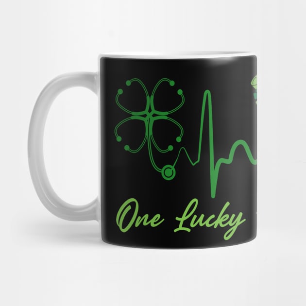 One Lucky Nurse Scrub RN ICU ER St Patricks Day Nurses by HEAHLEEHAH